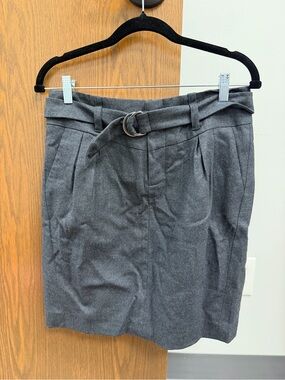 Banana Republic Gray Belted Pencil Skirt